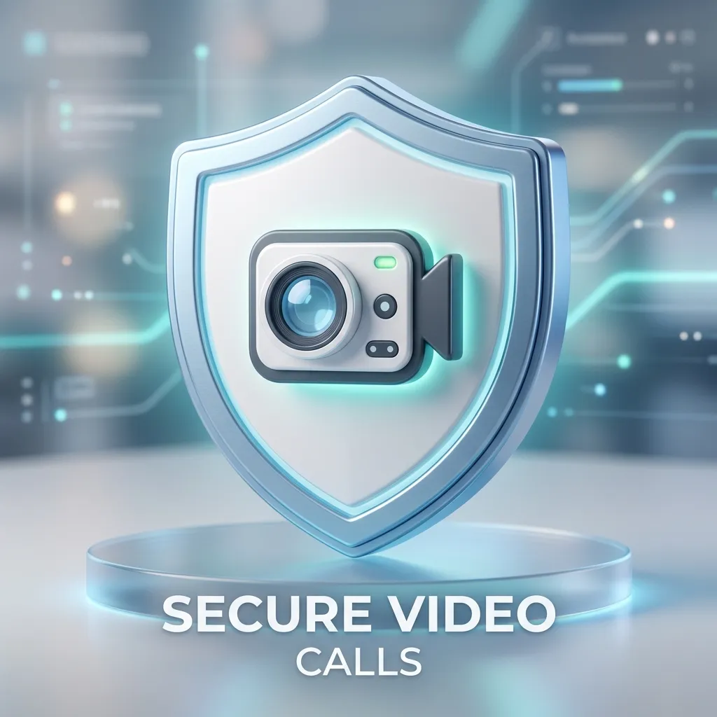 Secure online chat illustration representing safe and private video calling environment